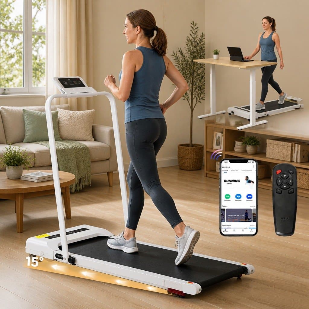 Electric Walking Pad Treadmill with Incline