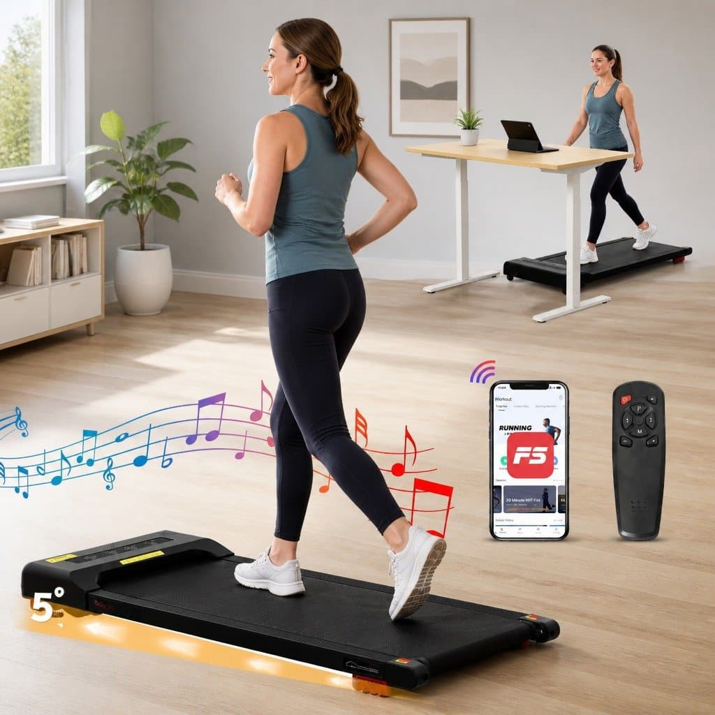 Electric Walking Pad Treadmill with Incline