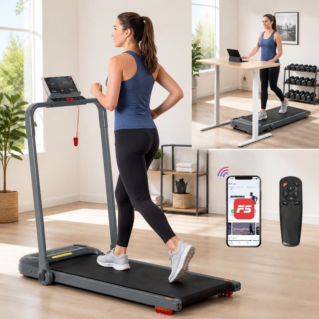 Electric Treadmill with 3-Level Incline