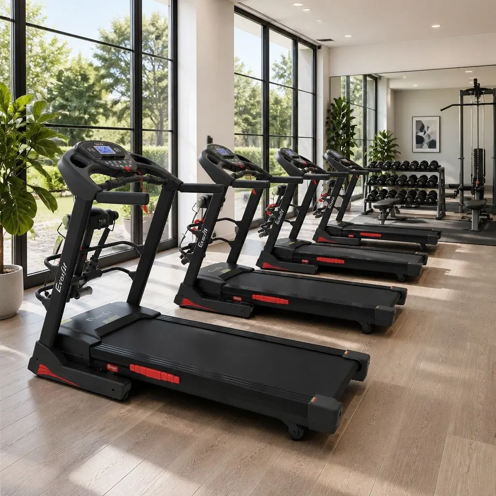 Foldable Electric Treadmill with Massager Belt