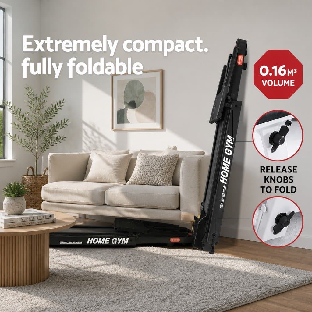 Foldable Electric Treadmill for Home Fitness