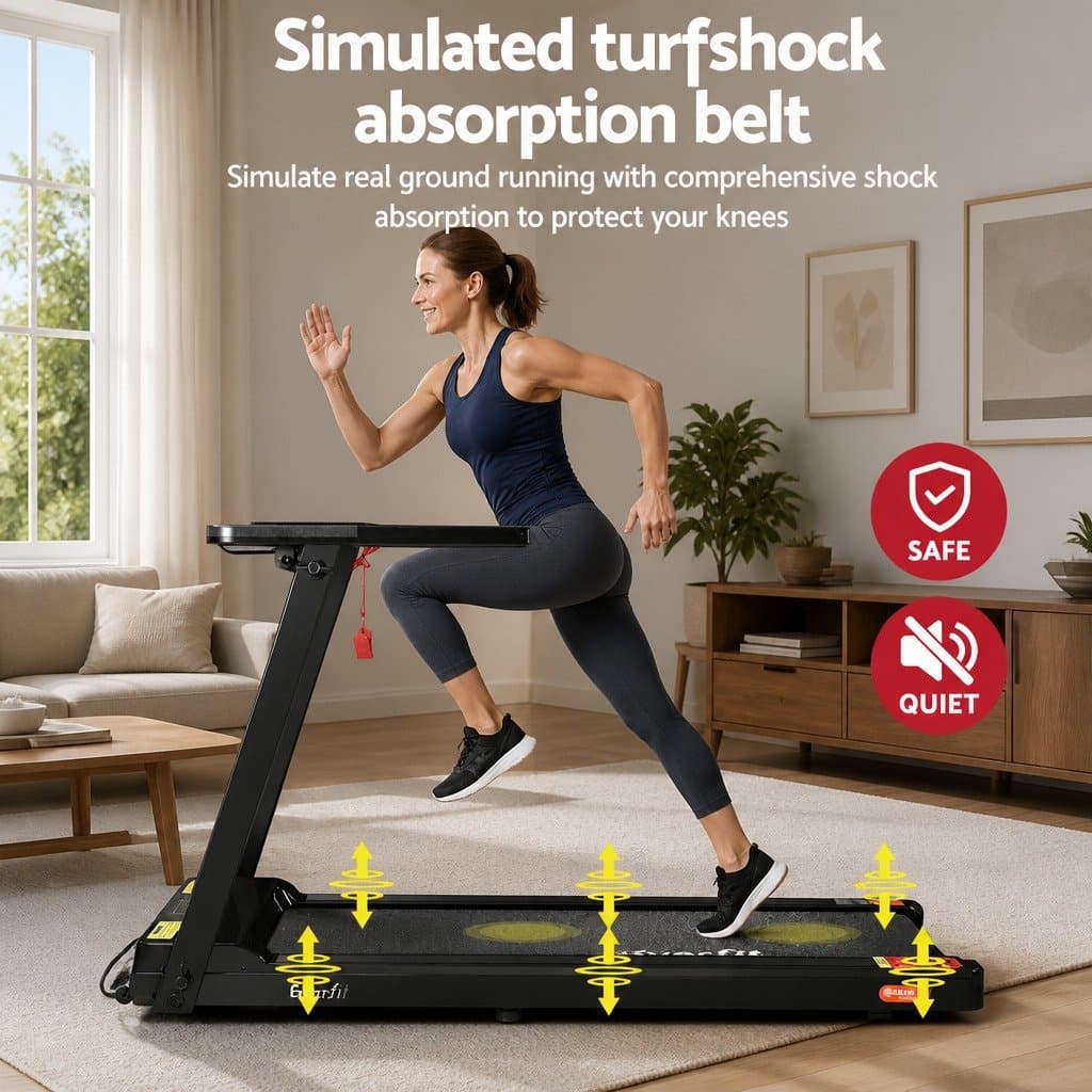 Foldable Electric Treadmill for Home Fitness