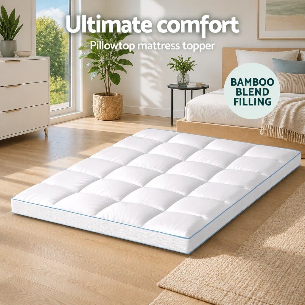 Pillowtop Mattress Topper 10cm Thick for Double Bed