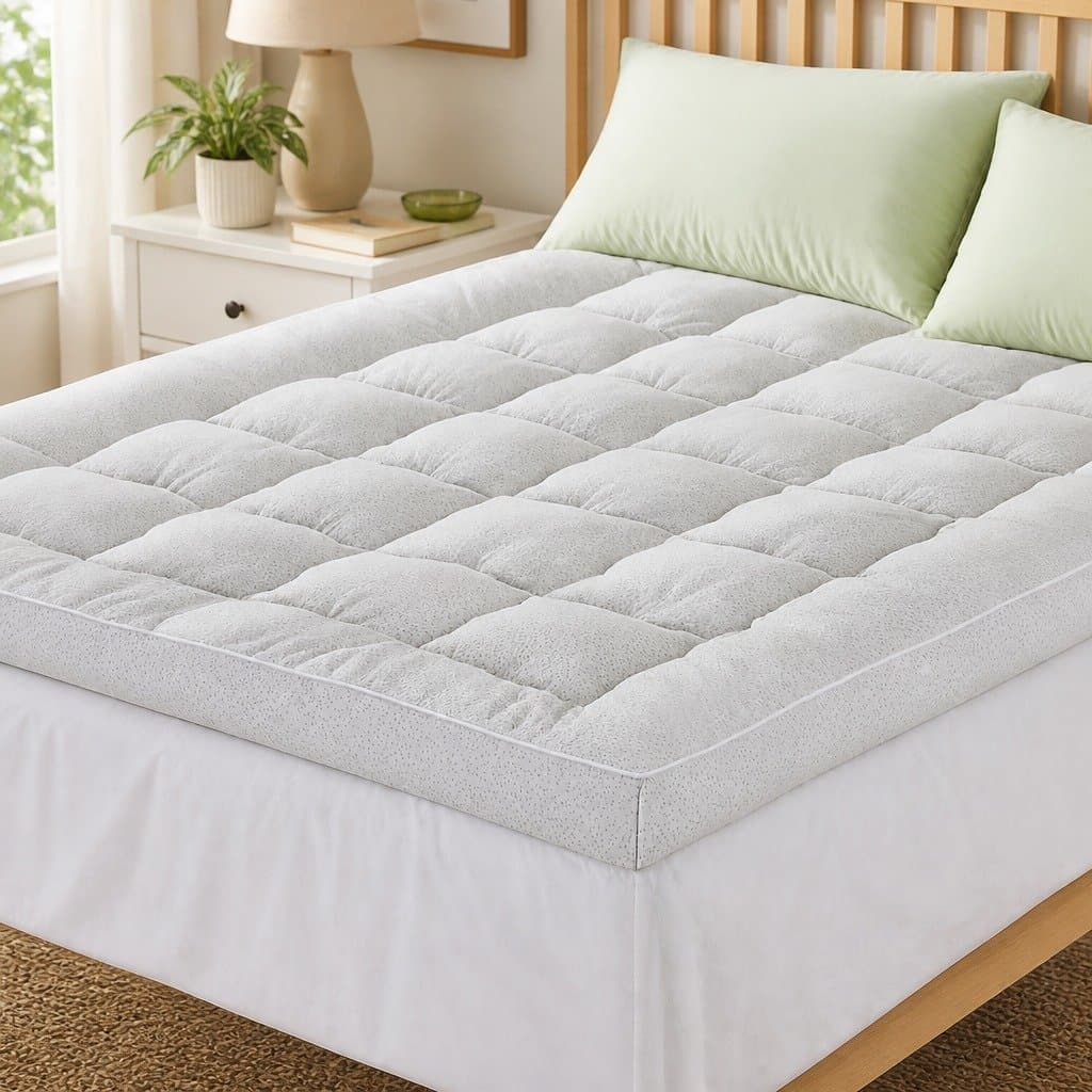 11cm Thick Pillowtop Mattress Topper with Bamboo Fabric