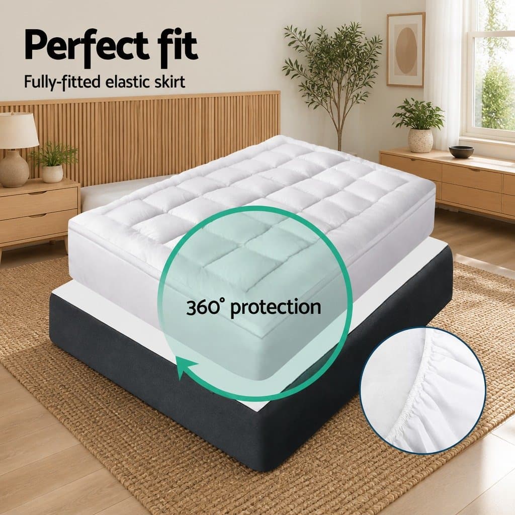 5cm Bamboo Microfibre Pillowtop Mattress Topper