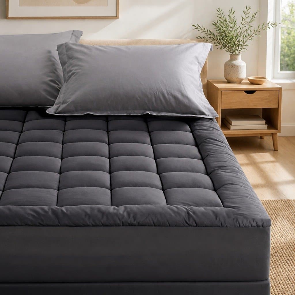 King Size Pillowtop Mattress Topper Grey 5cm