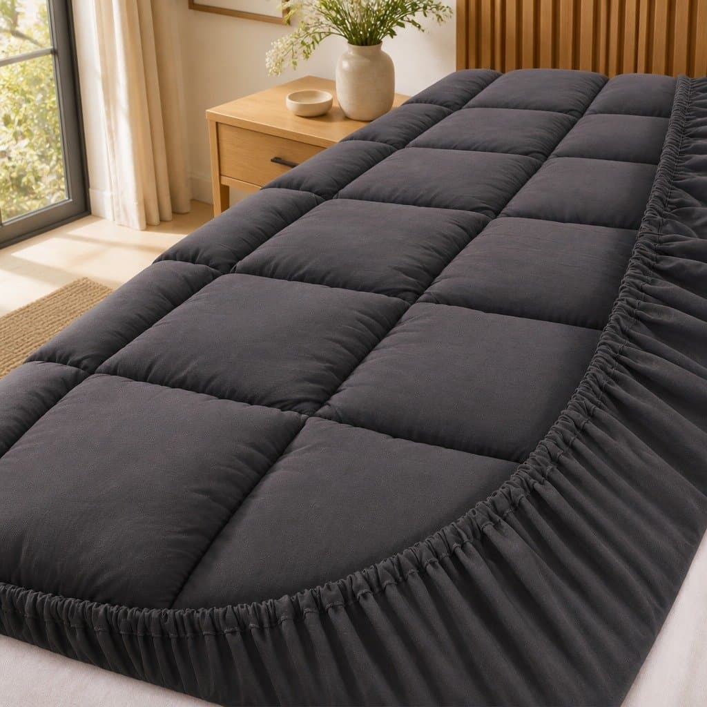 King Size Pillowtop Mattress Topper Grey 5cm