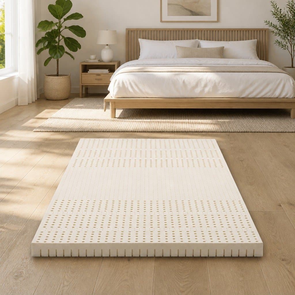 Latex Mattress Topper 7.5cm Thick with 7-Zone Support