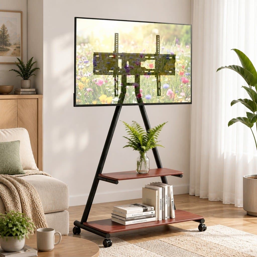 Heavy Duty Mobile TV Stand for 32-75 Inch Displays