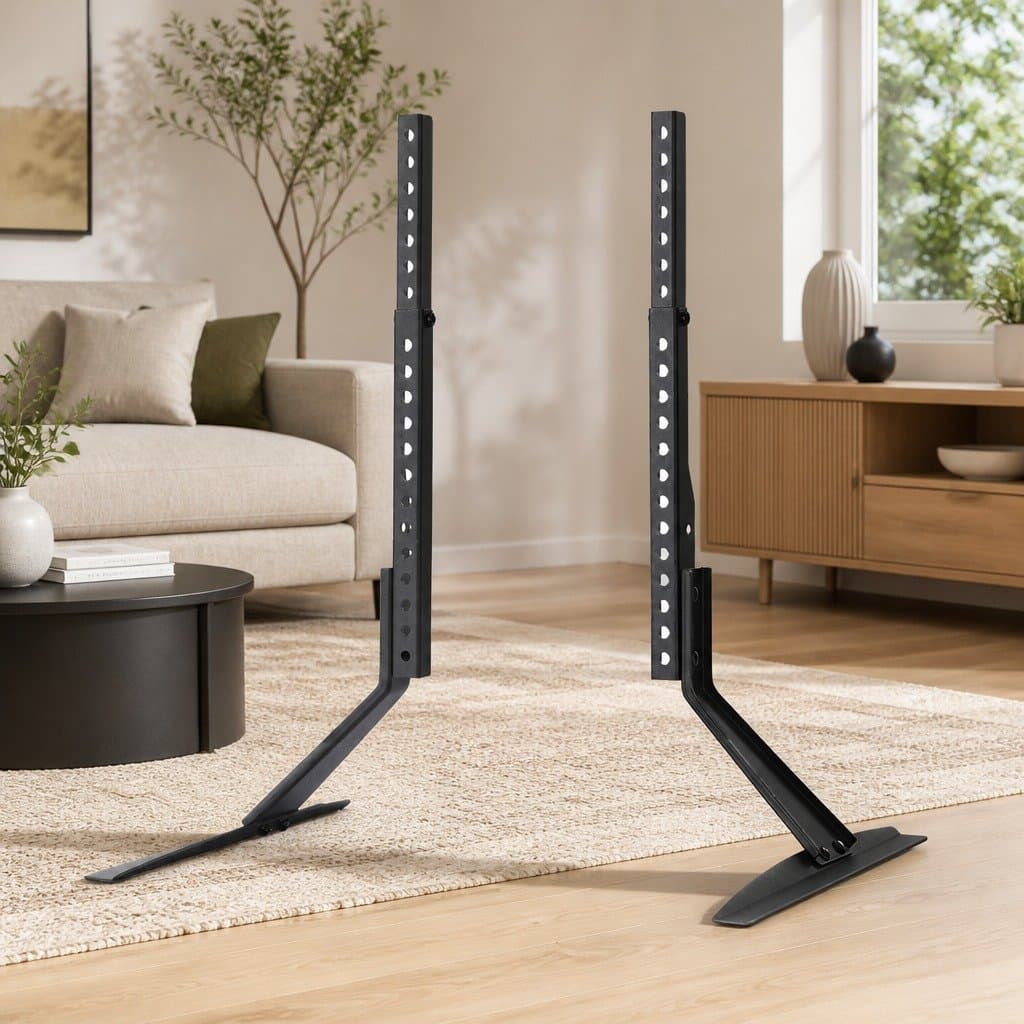 Black TV Stand Mount for 32 to 70 inch Screens