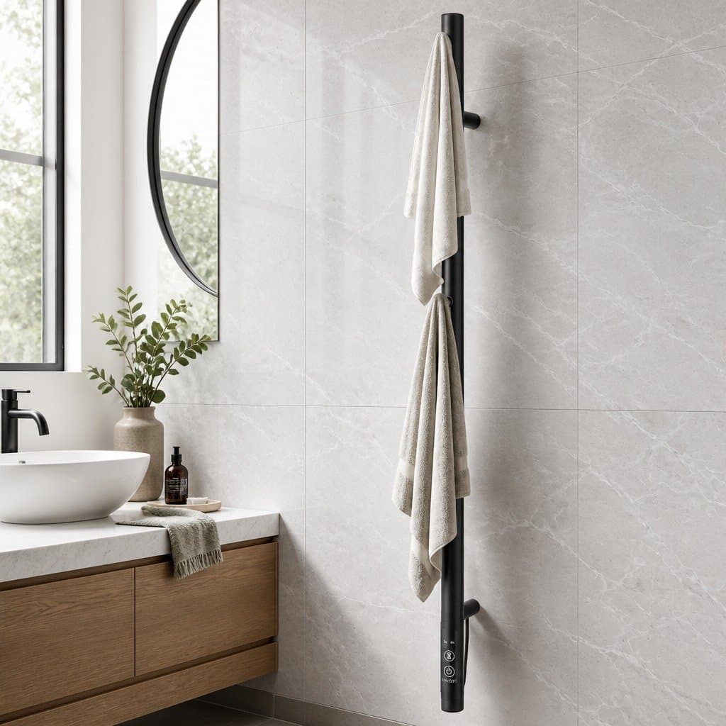 Electric Towel Warmer with Timer for Bathrooms