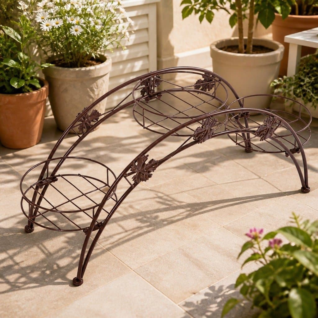 Metal Plant Stand for Indoor and Outdoor Use