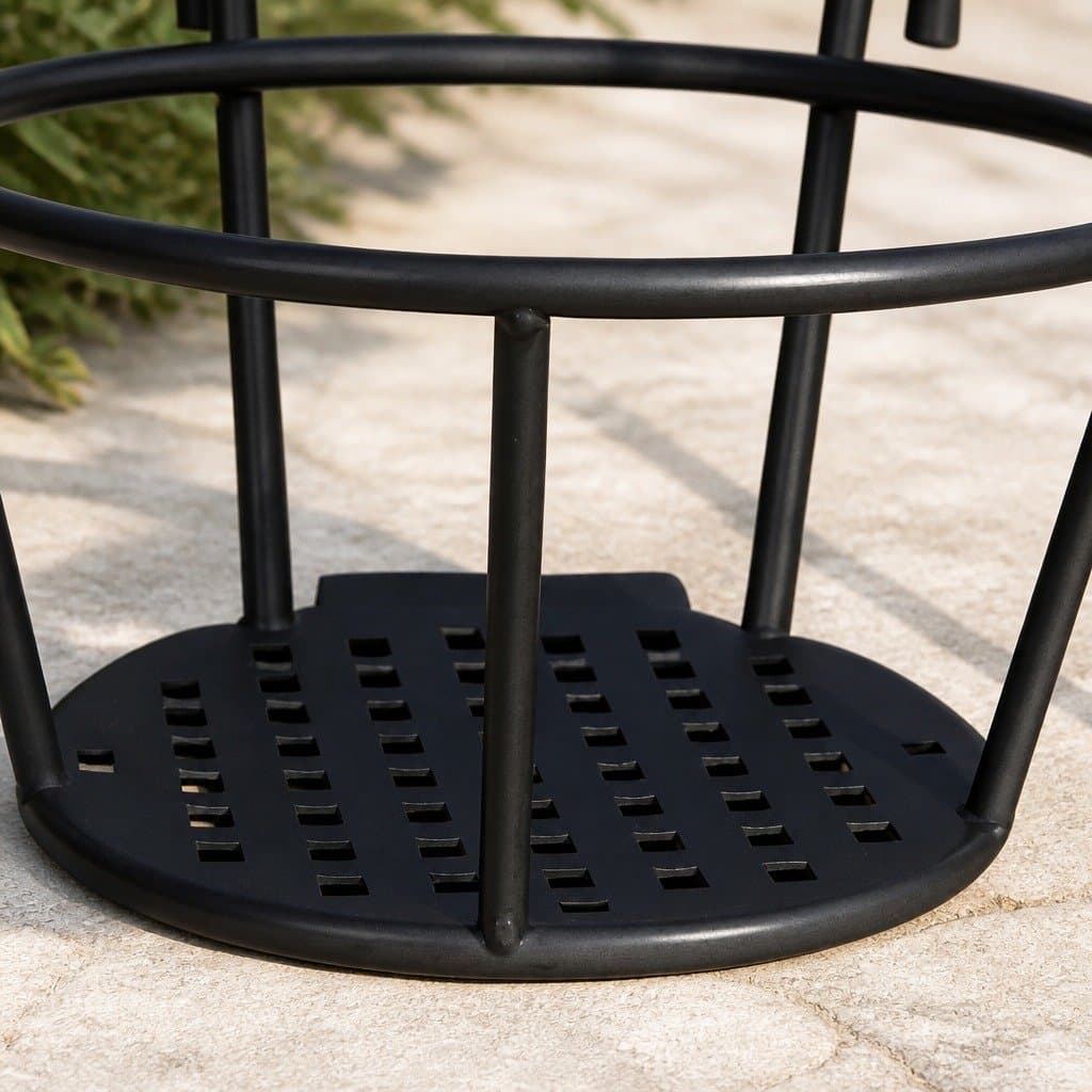 Black Steel Hanging Plant Holder with 10kg Capacity