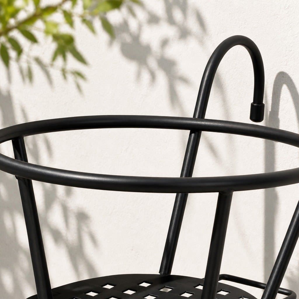 Black Steel Hanging Plant Holder with 10kg Capacity