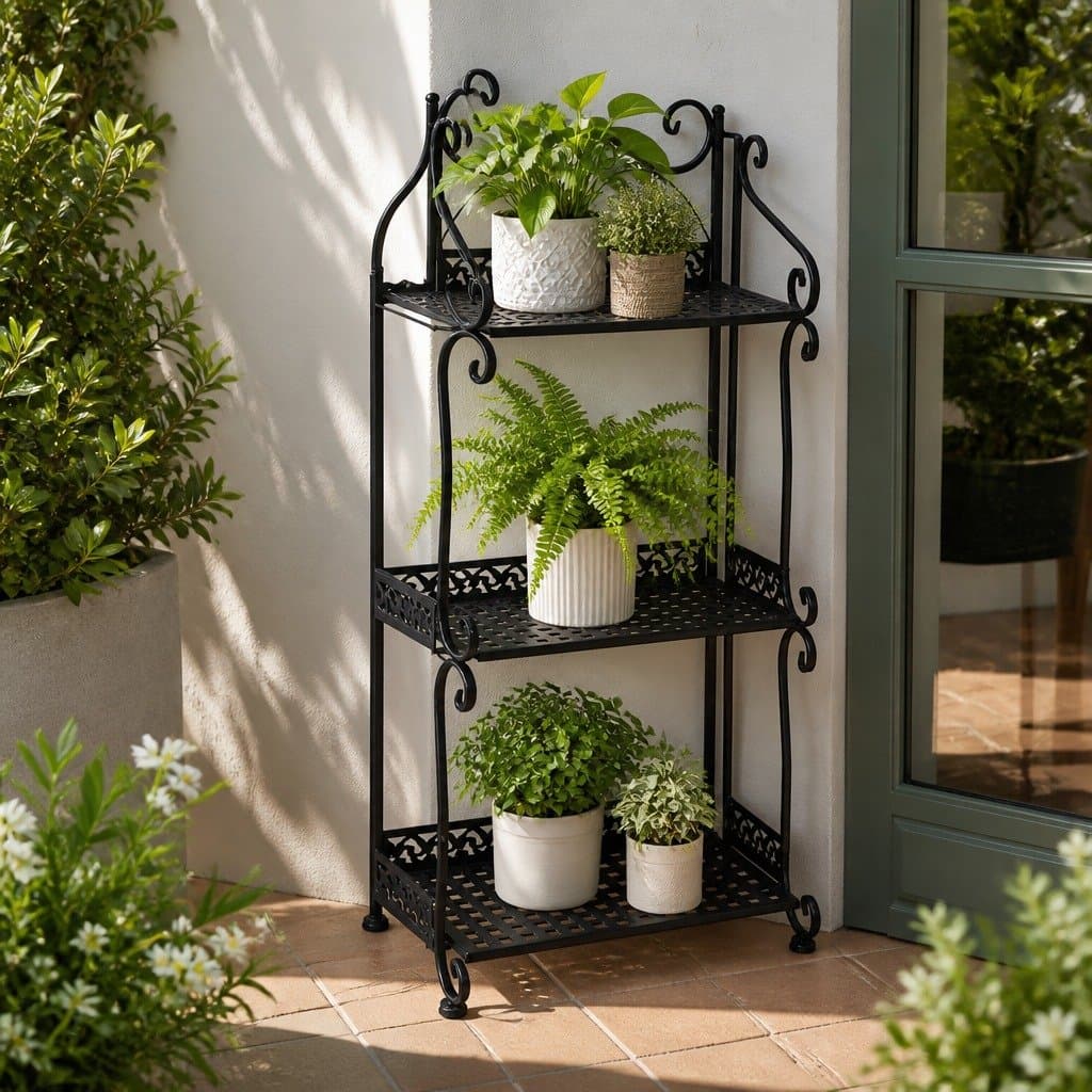 3 Tier Plant Stand for Indoor and Outdoor Use