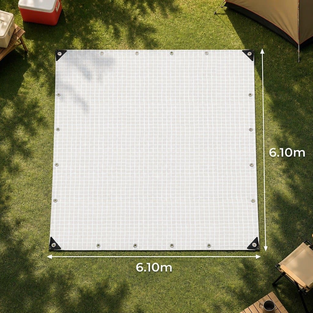 Clear Tarpaulin 200GSM for Outdoor Use 6.1m x