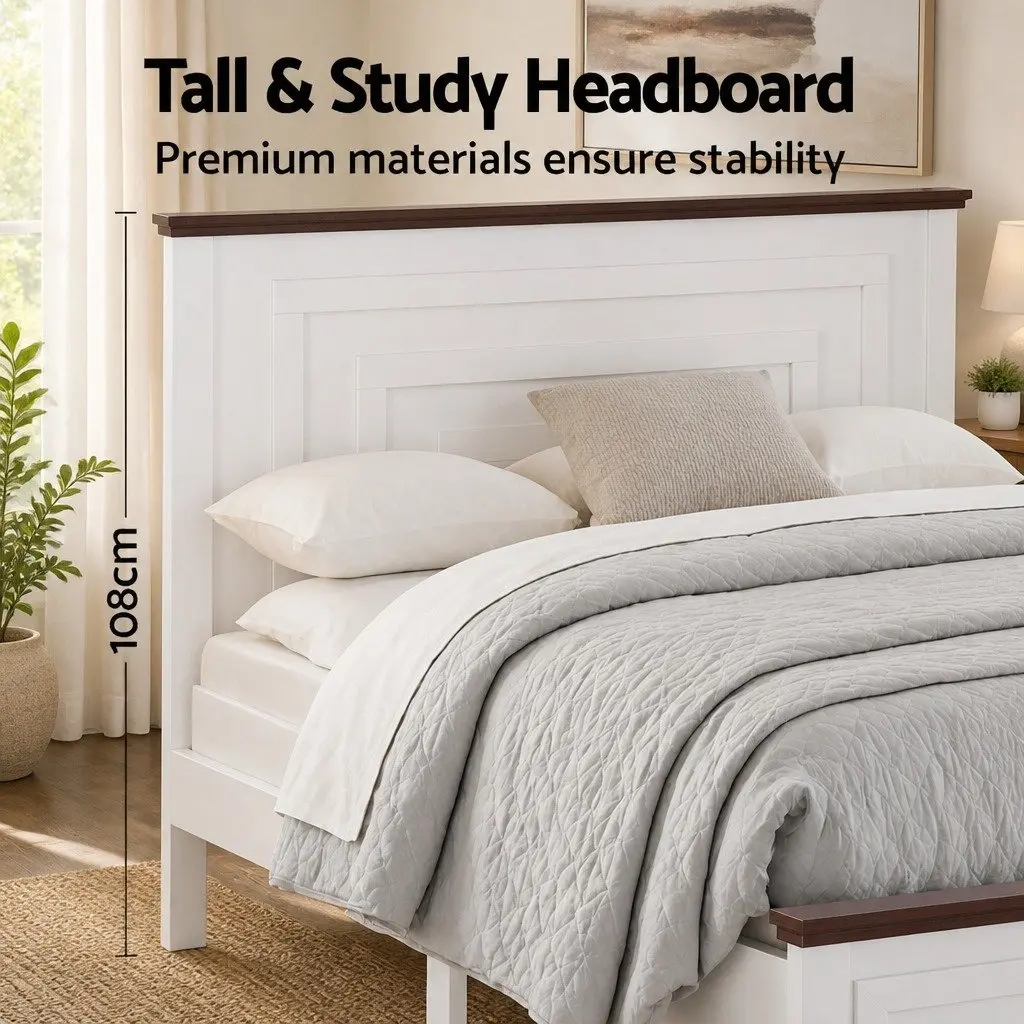 Double Bed Frame with Headboard and Storage Drawers