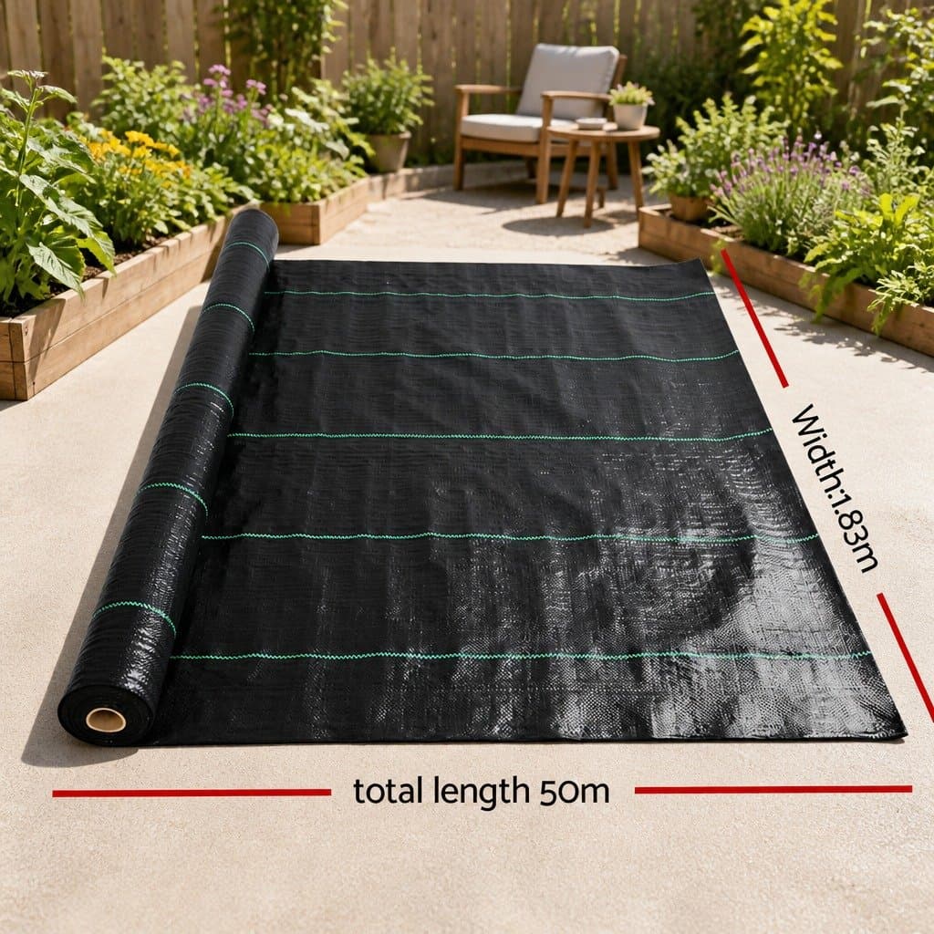 Weed Control Mat 1.83m x 50m Black UV Resistant