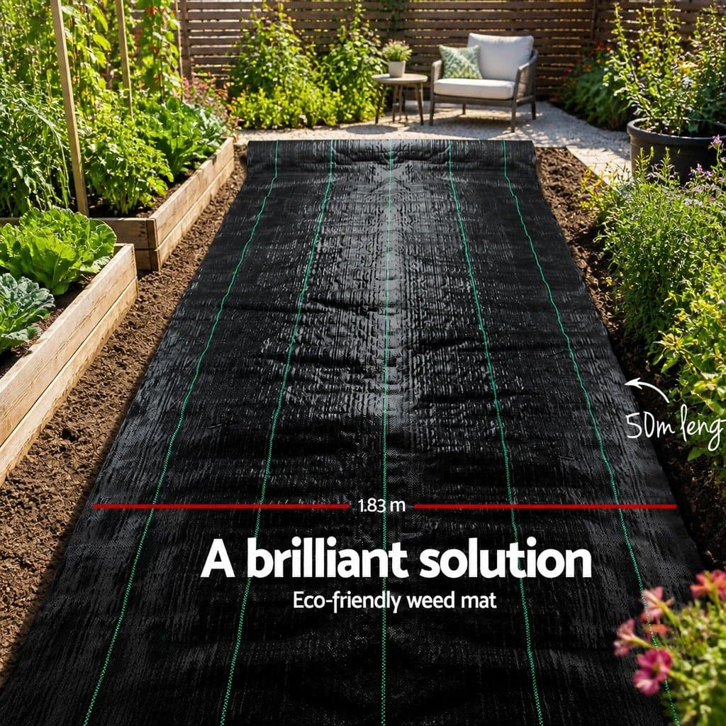 Weed Control Mat 1.83m x 50m Black UV Resistant