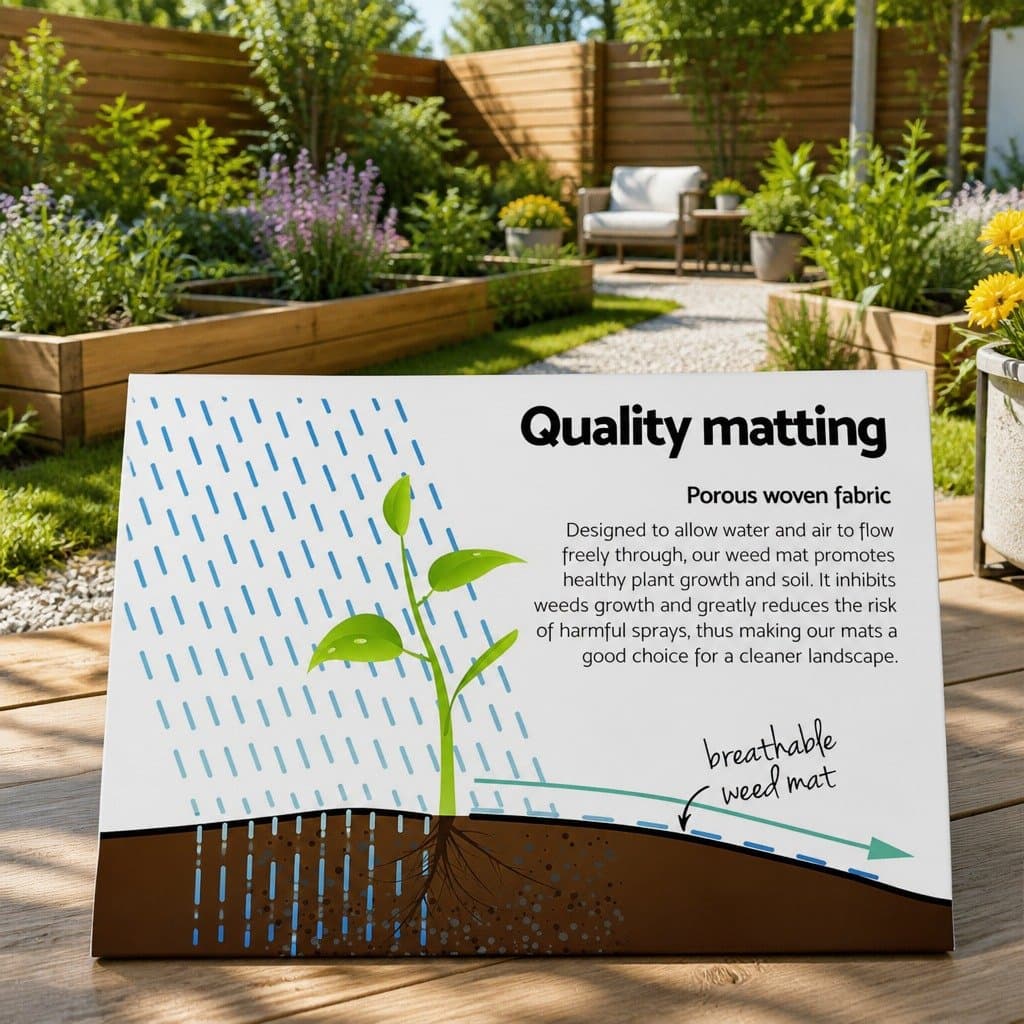 Weed Control Mat 1.83m x 50m Black UV Resistant