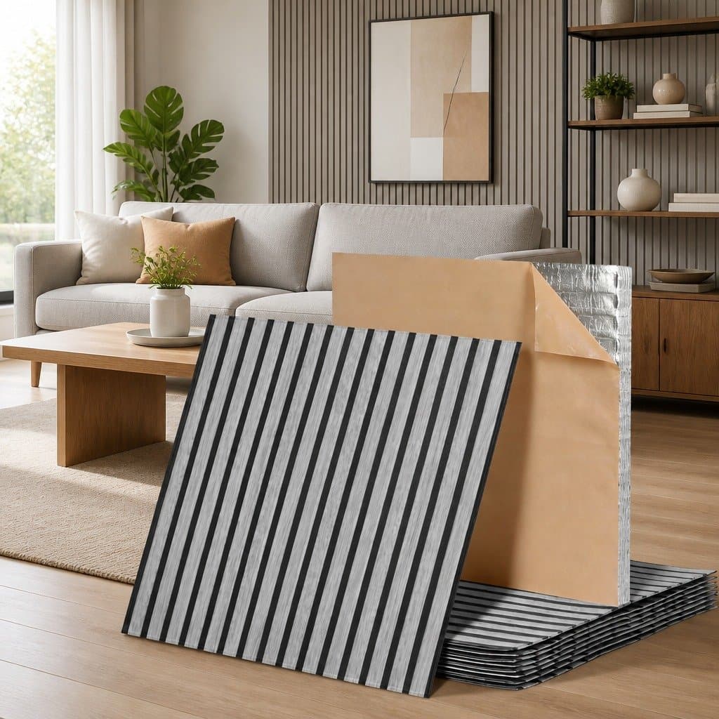 Self Adhesive Decorative Wall Panels 68x68cm Grey 10 Pack