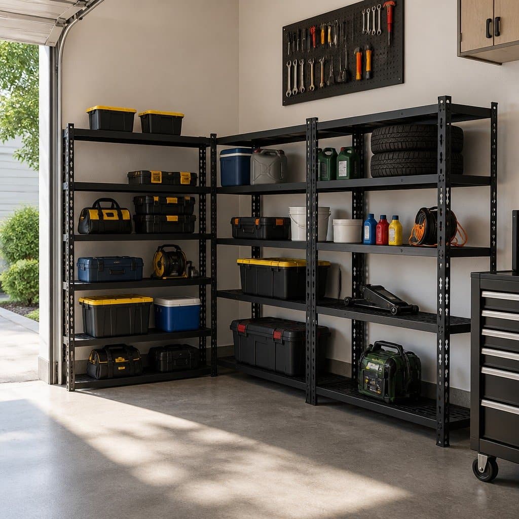 Heavy-Duty 5-Tier Shelving Unit 3 x 1.8M Black