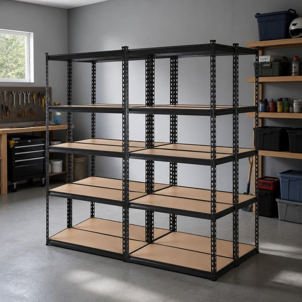 Garage Shelving Unit Warehouse Rack Pallet Racking Storage Shelf Black Boltless