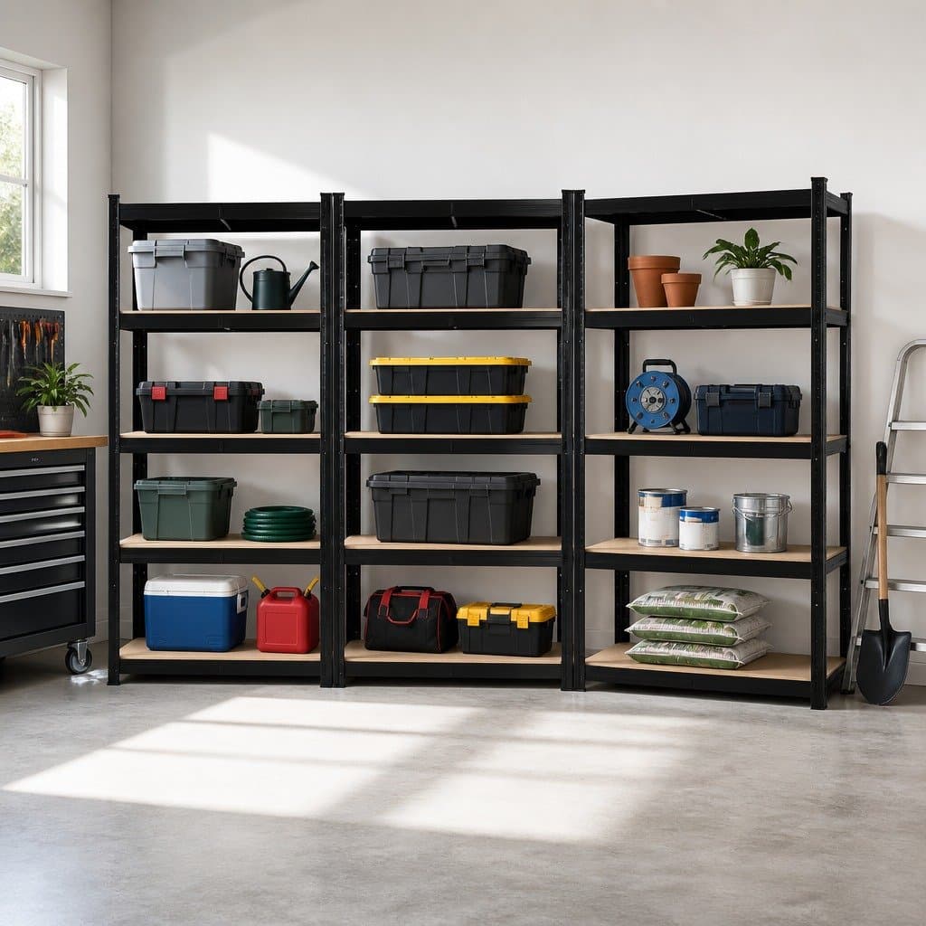 Garage Shelving Unit Warehouse Rack Pallet Racking Storage Shelf Black