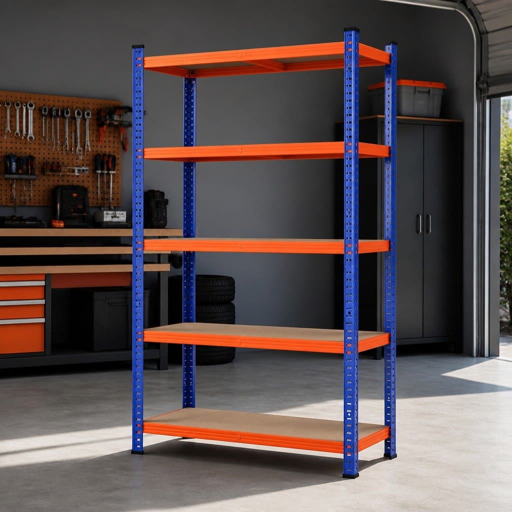 3 x 1.8M Garage Storage Rack 5-Tier Heavy-Duty Shelving Unit Workshop Organiser