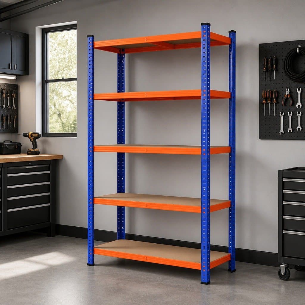 5-Tier Garage Storage Rack 1.8M Shelving Unit Workshop Warehouse Organiser