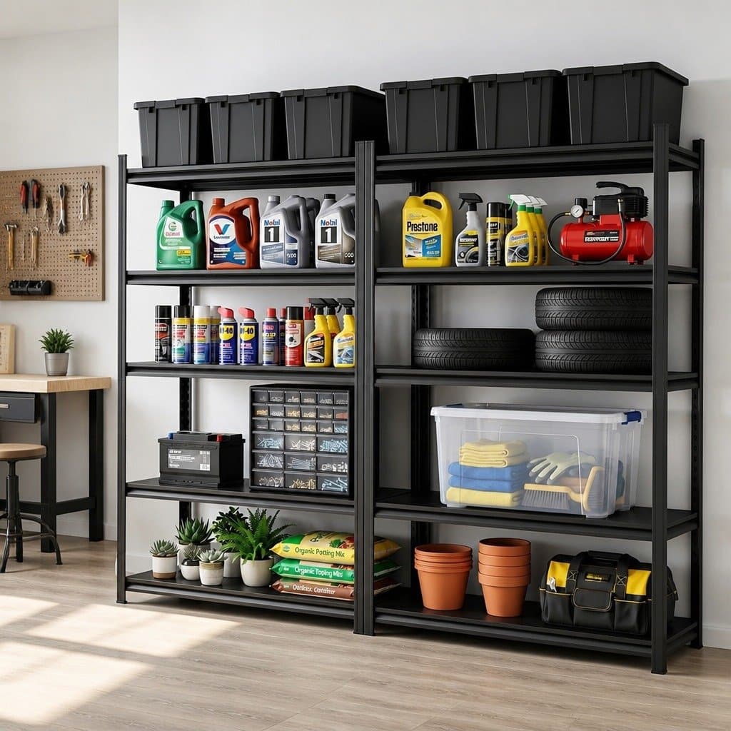 5-Tier Steel Garage Shelving Unit 2.4X1.8m