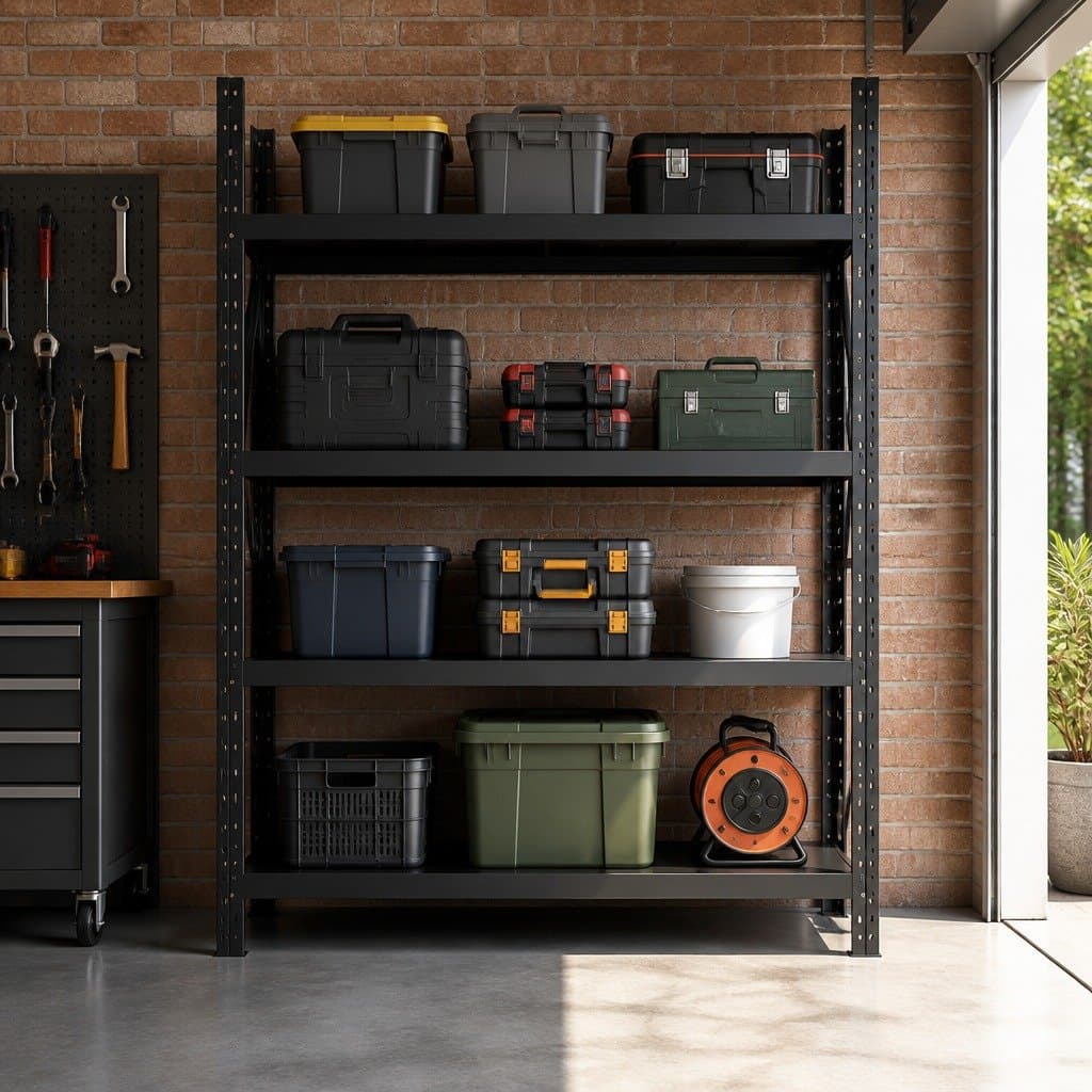 Heavy Duty 4 Tier Garage Storage Rack 2M Black