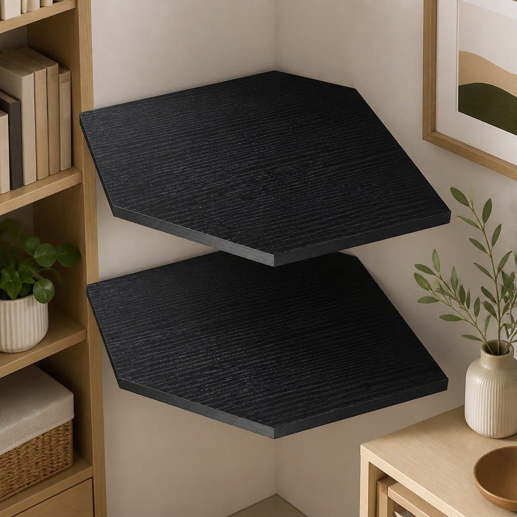 Wall Mounted Corner Shelves Set for Storage