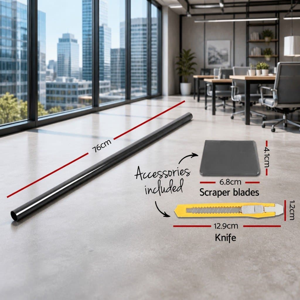Black Window Tint Film 76cm x 7m for Auto & Home