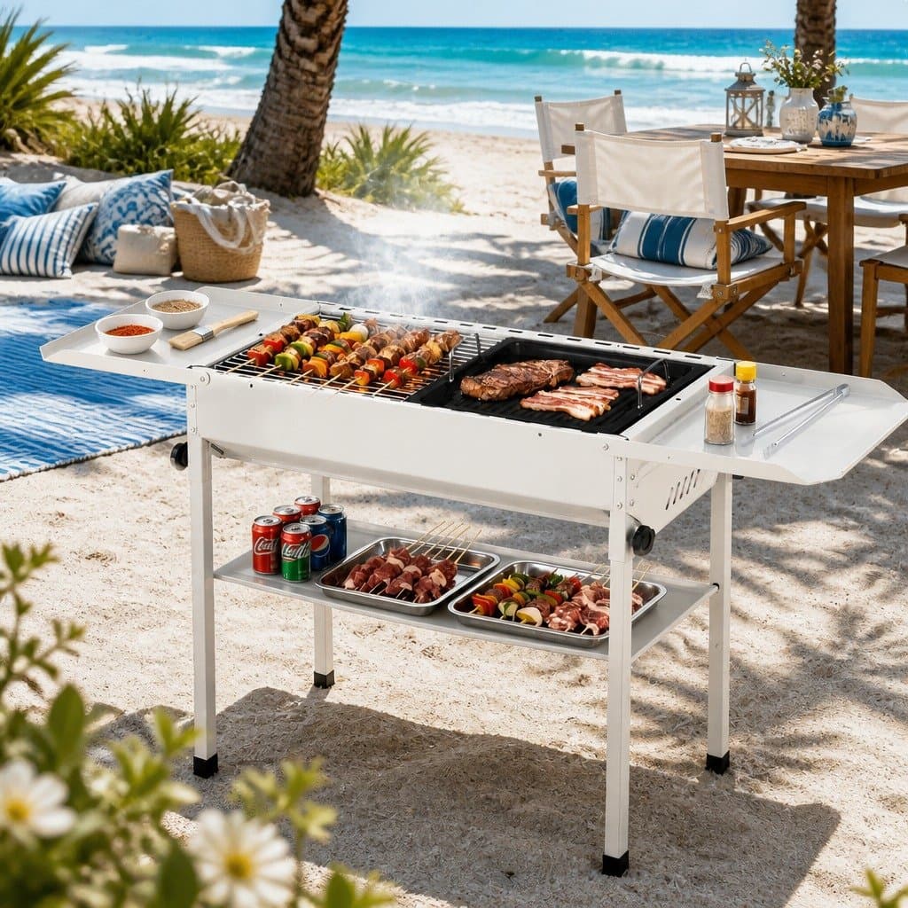 Portable Charcoal BBQ Grill for Outdoor Cooking