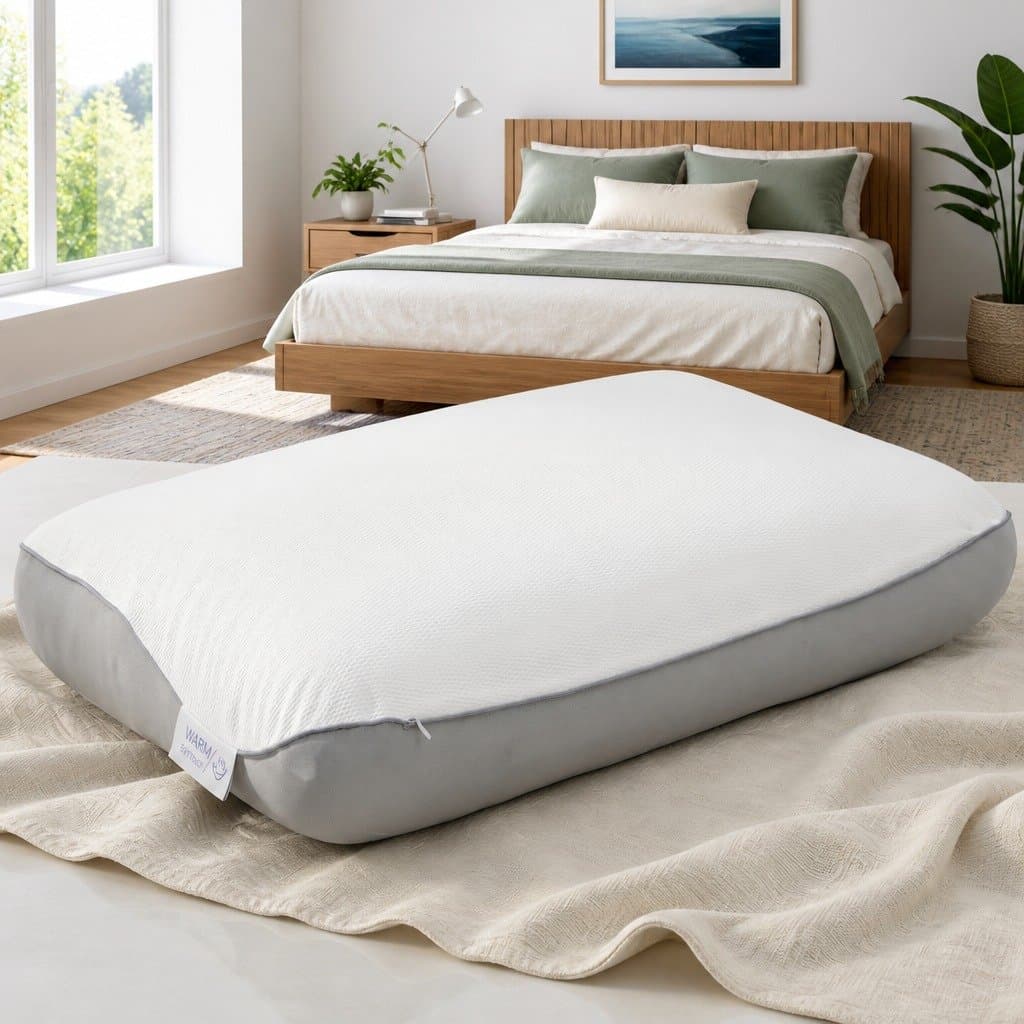 Queen Dual-Sided Cooling Memory Foam Pillow 65x40x14cm