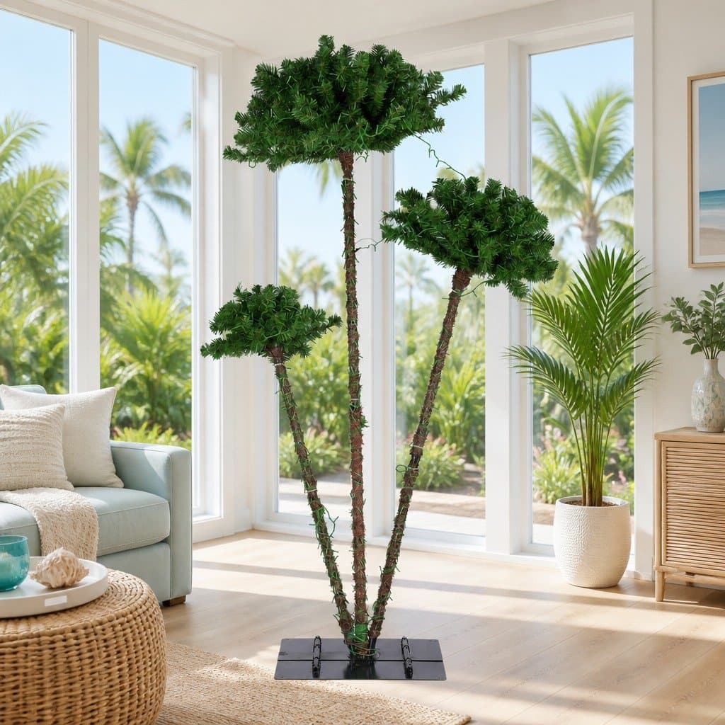 3-in-1 LED Christmas Palm Tree for Holiday Decor