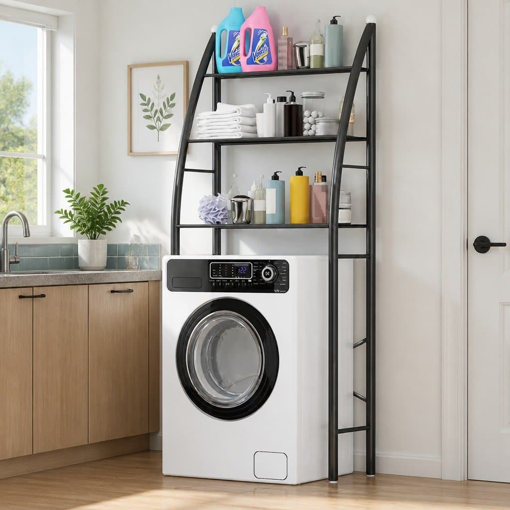 3-Tier Bathroom Organizer Shelf Rack in Black
