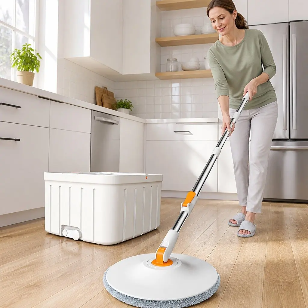 Rotary Flat Mop with Centrifugal Dehydration