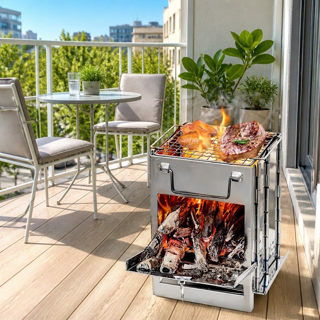Portable Folding Charcoal BBQ Stove