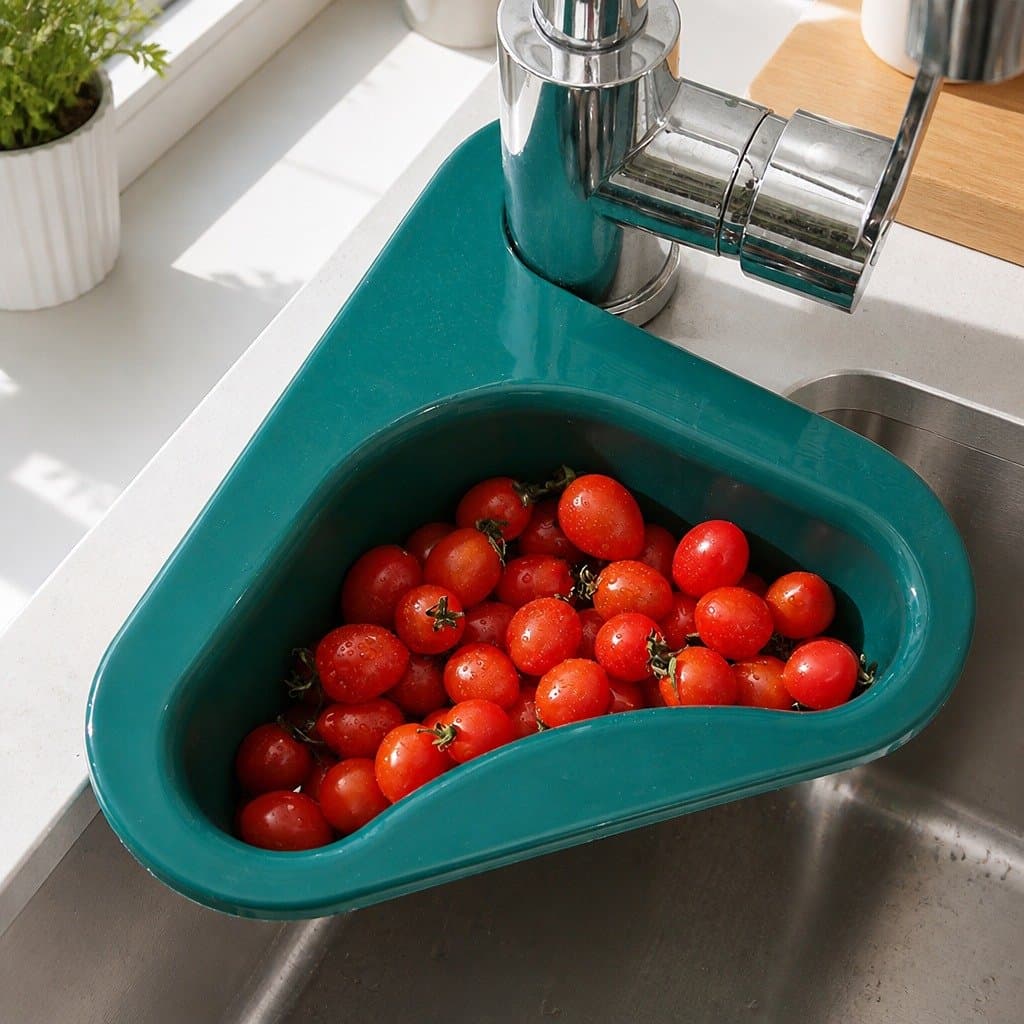 Triangle Kitchen Sink Organizer with Non-Slip Base