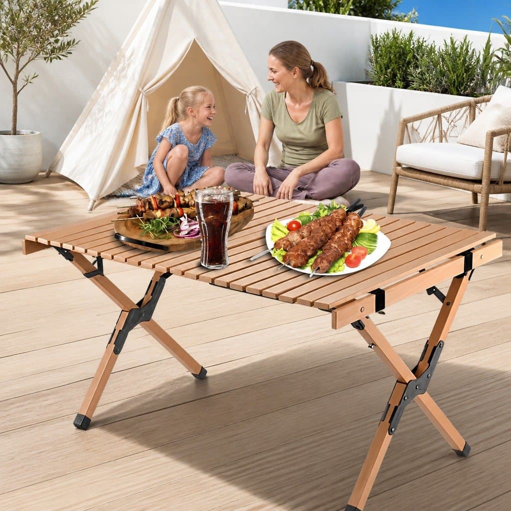 Foldable Camping Table for Outdoor Adventures 90x60x45cm
