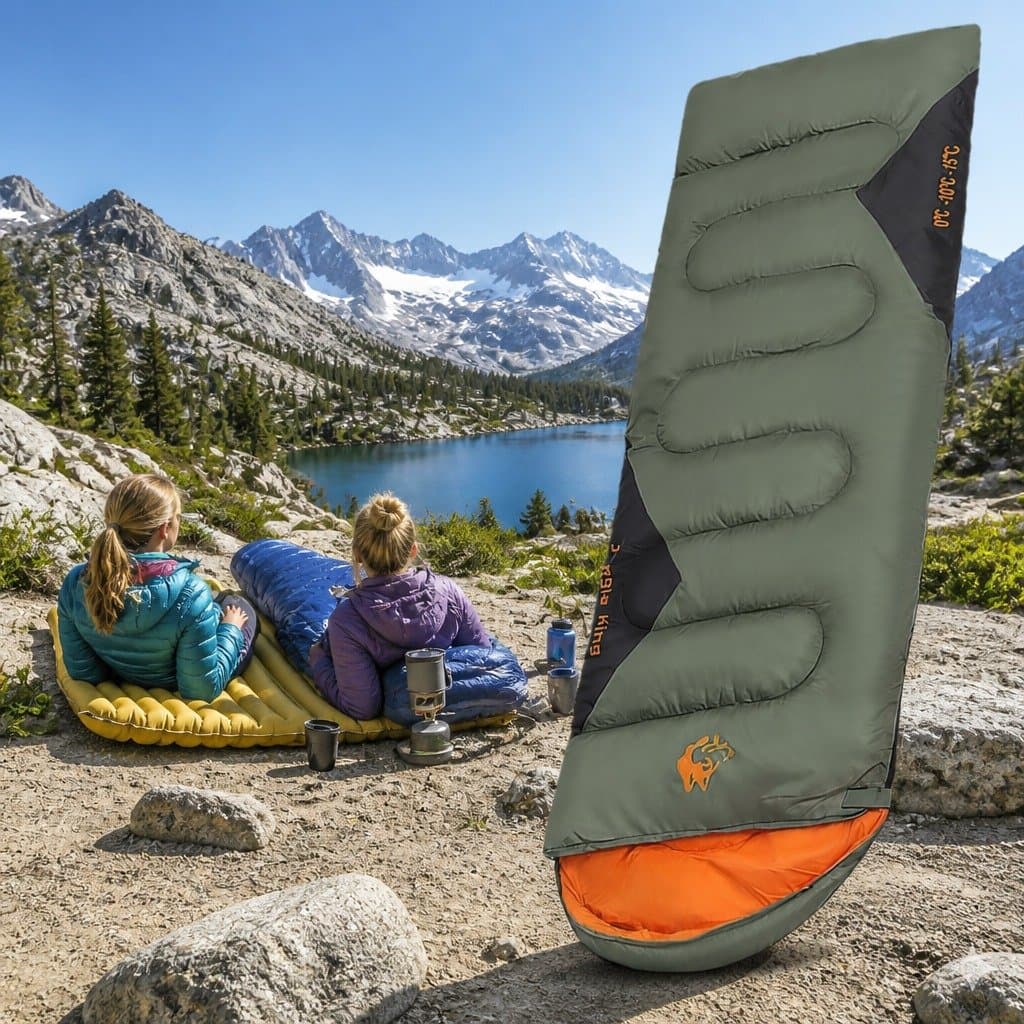 Waterproof Rectangular Sleeping Bag for Camping