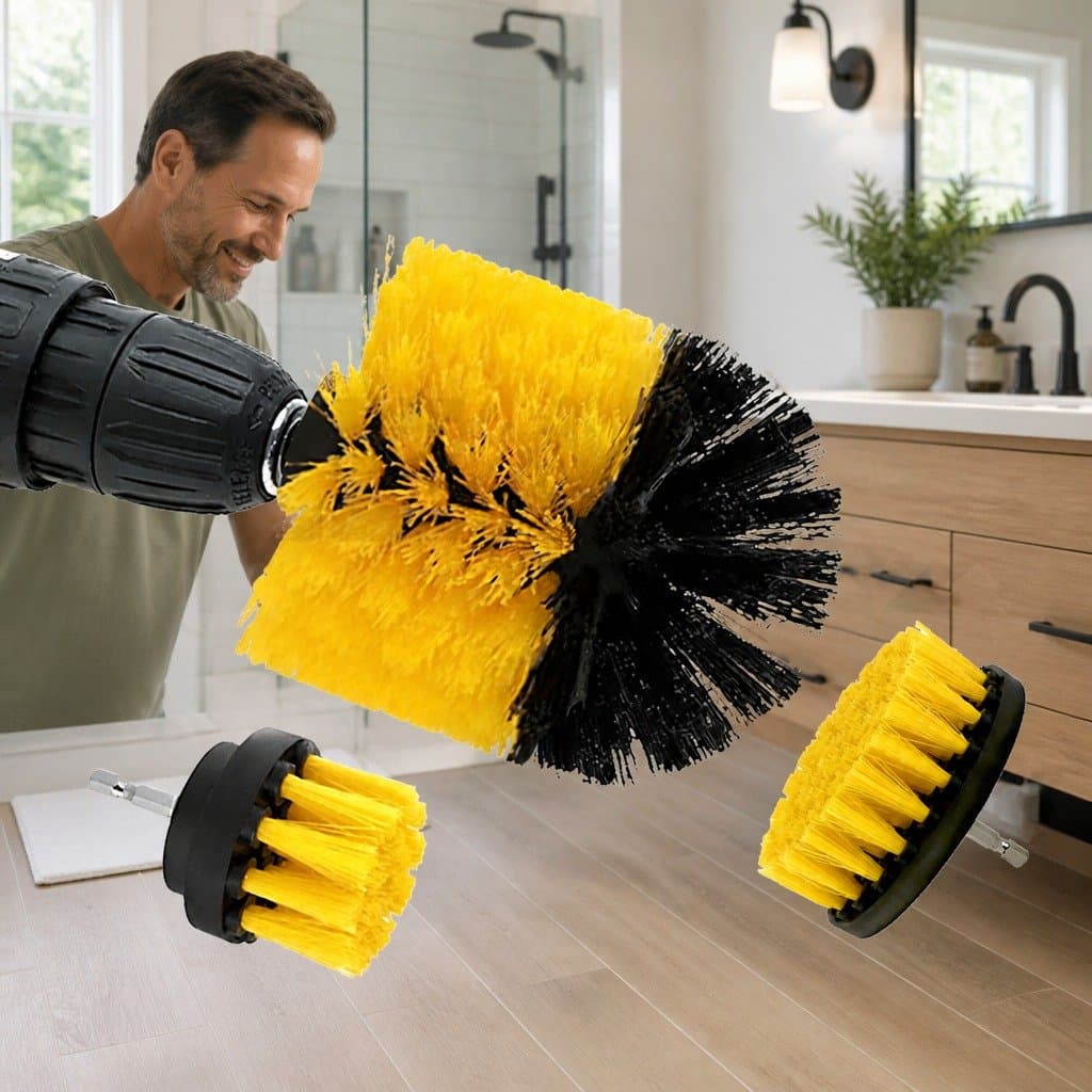 Three-Piece Electric Drill Brush Set for Effective Cleaning