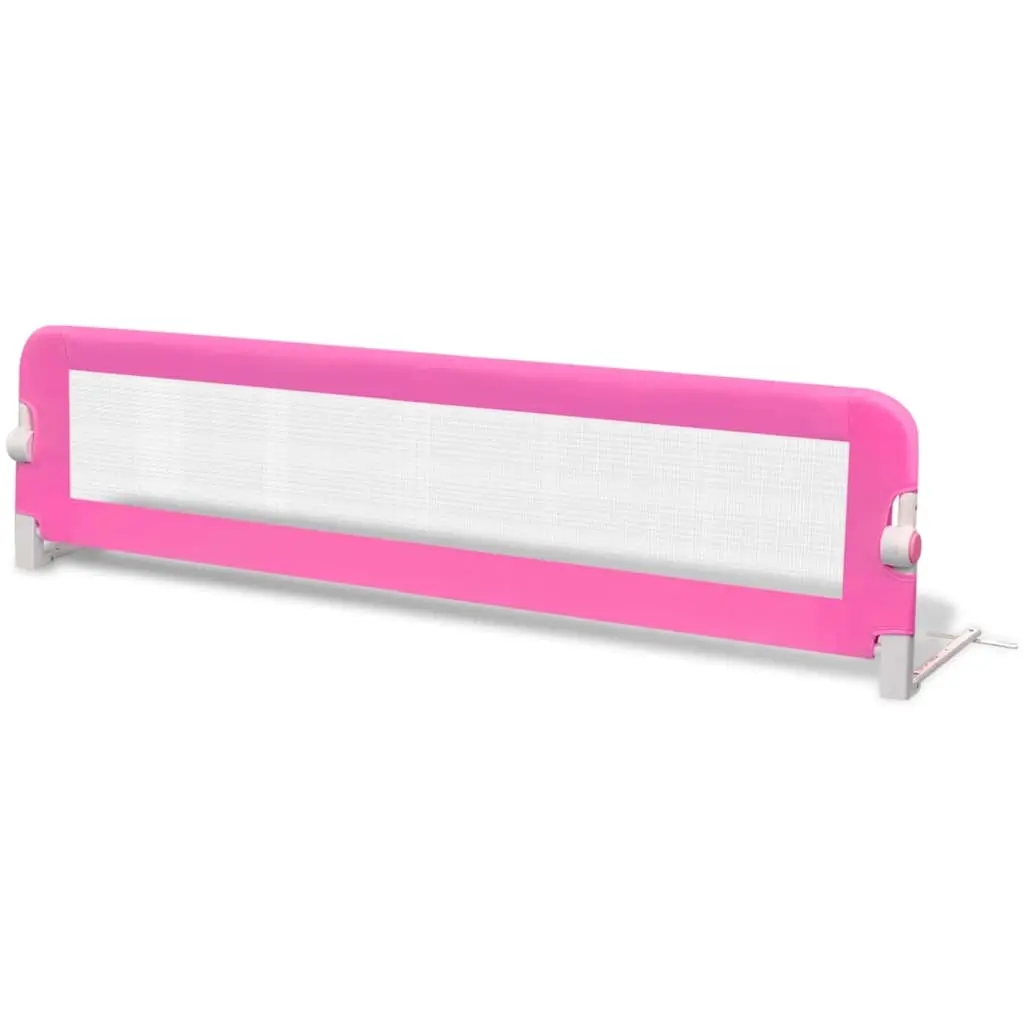 Toddler Bed Rail Polyester 150 x 42 cm Pink Foldable Guard Protection