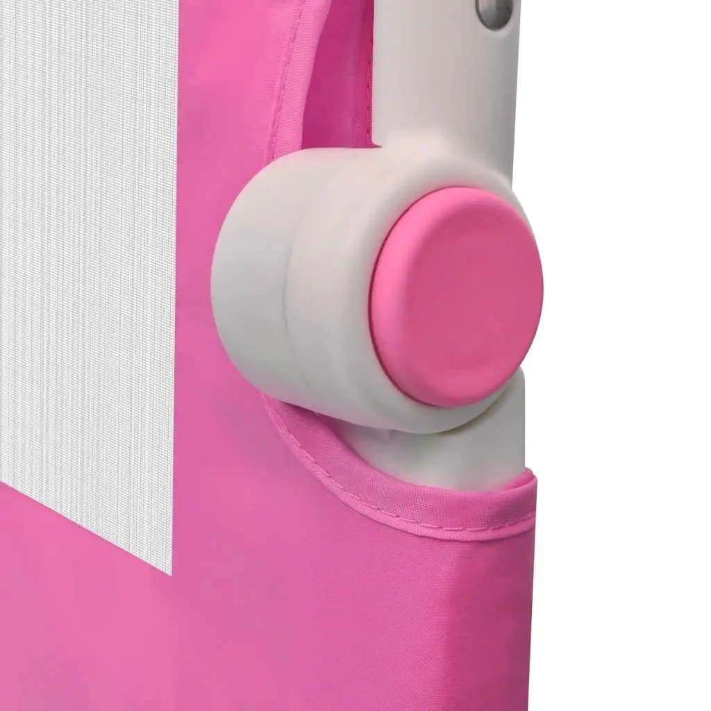 Toddler Bed Rail Polyester 150 x 42 cm Pink Foldable Guard Protection