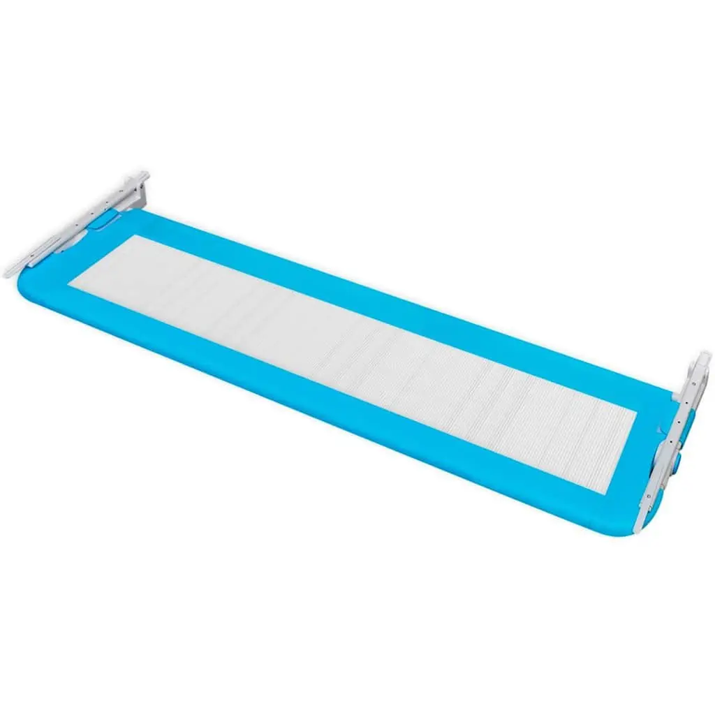 Bed Guard Rail Polyester 150 x 42 cm Foldable Portable Protection Blue