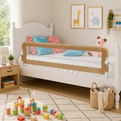 Sturdy Toddler Safety Bed Rail 150x42 cm with Easy Fold
