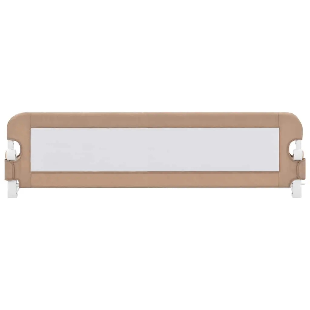 Toddler Bed Rail Polyester 150x42 cm Taupe