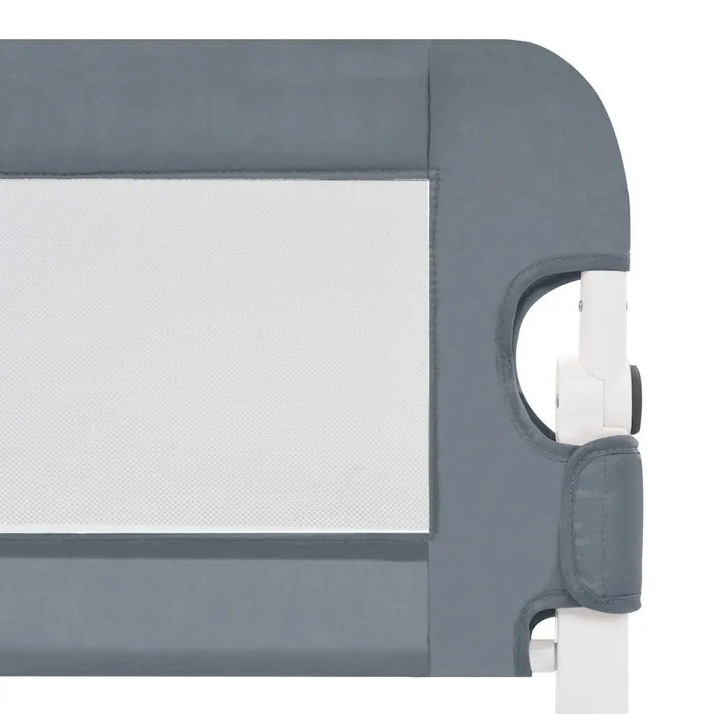 Toddler Bed Rail Polyester Fabric 150x42cm Grey